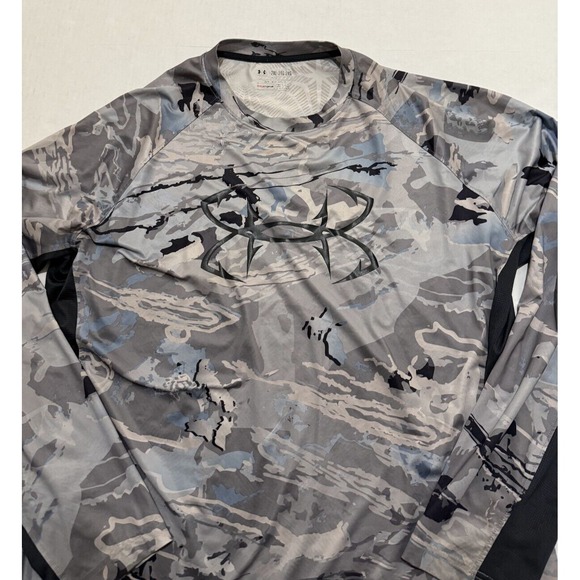 Under Armour CoolSwitch Thermocline Heatgear Gray T-Shirt Men's 2XL LS Fishing - Picture 2 of 8